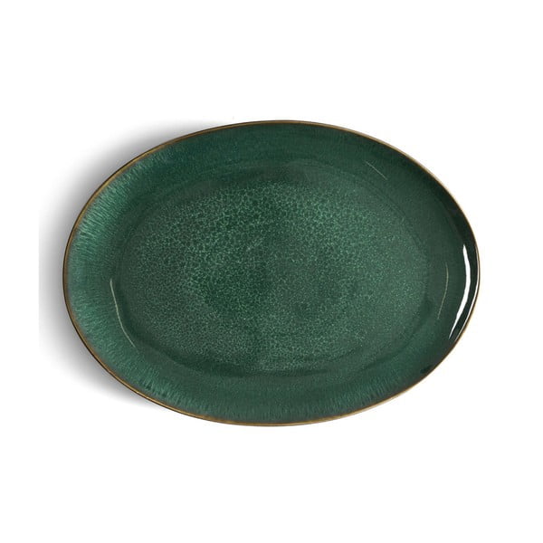 Zelený kameninový servírovací tanier Bitz Mensa