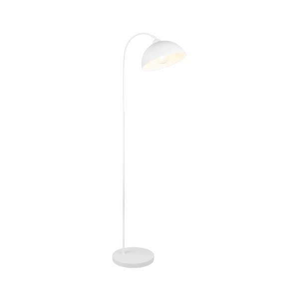 Biela stojacia lampa s kovovým tienidlom (výška 170 cm) Sierra – Reality