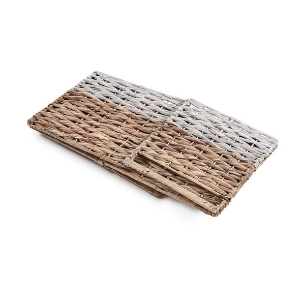 Prútený úložný box s bielym detailom Kave Home Woody-image-2