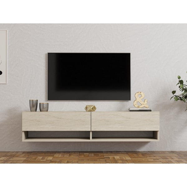 Béžový TV stolík 141x31x30 cm Arges – Kalune Design-image-3