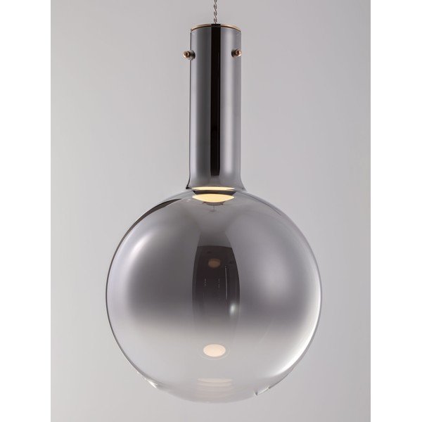 Sivé sklenené LED závesné svietidlo so stmievačom ø 25 cm Nostos – Nova Luce-image-2