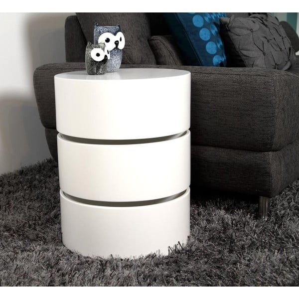 Biely odkladací stolík Actona Pop, ⌀ 40 cm-image-3