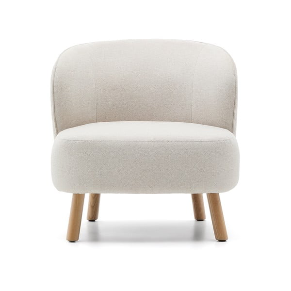 Krémové ženilkové kreslo Ulit – Kave Home-image-2