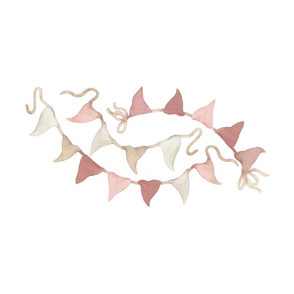 Detské samolepky v súprave 3 ks 66x33 cm Pennant Garlands – Lilipinso
