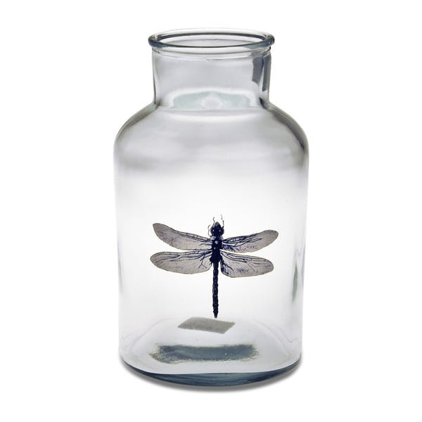 Sklenená váza Interiörhuset Dragonfly, výška 30 cm