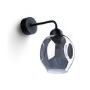 Čierne nástenné svietidlo ø 25 cm Garten – Sollux