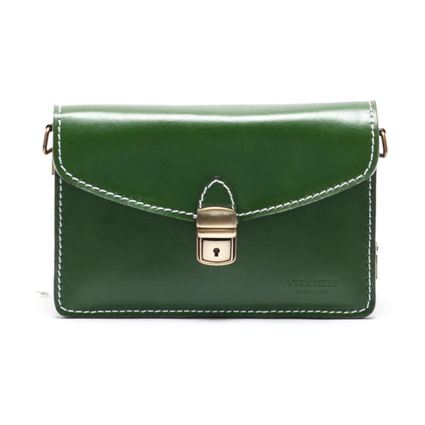 Zelená kožená kabelka Mangotti Lotus