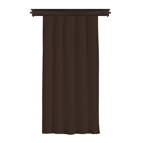 Záves v tmavohnedej farbe Curtain Nero, 140 × 260 cm