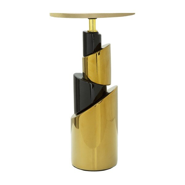 Biela stolová lampa s konštrukciou v zlatej farbe Mauro Ferretti Tower-image-3
