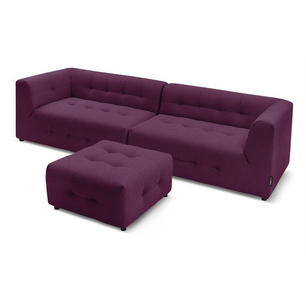 Tmavofialová pohovka 324 cm Kleber - Bobochic Paris-image-4