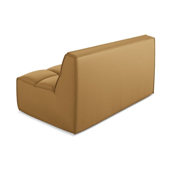 Koňakovohnedý modul pohovky z imitácie kože Kalai – Makamii-image-3