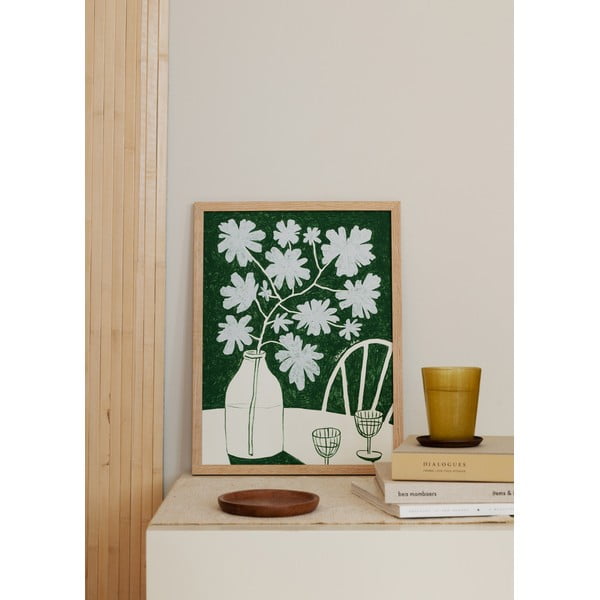 Plagát 30x40 cm Blue Flowers & Red Wine – Anouk van Cleef – The Poster Club-image-1