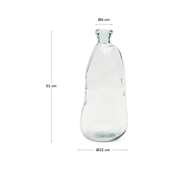 Vysoká váza z recyklovaného skla (výška  51 cm) Brenna – Kave Home-image-4
