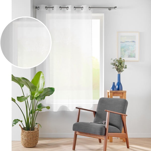 Biela voálová záclona 140x180 cm Lissea – douceur d'intérieur-image-3