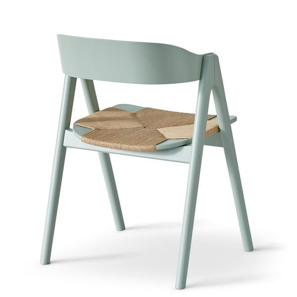 Svetlozelená jedálenská stolička z bukového dreva s ratanovým sedákom Findahl by Hammel Mette-image-4