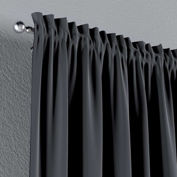 Sivý záves 260x130 cm Posh Velvet - Yellow Tipi-image-4