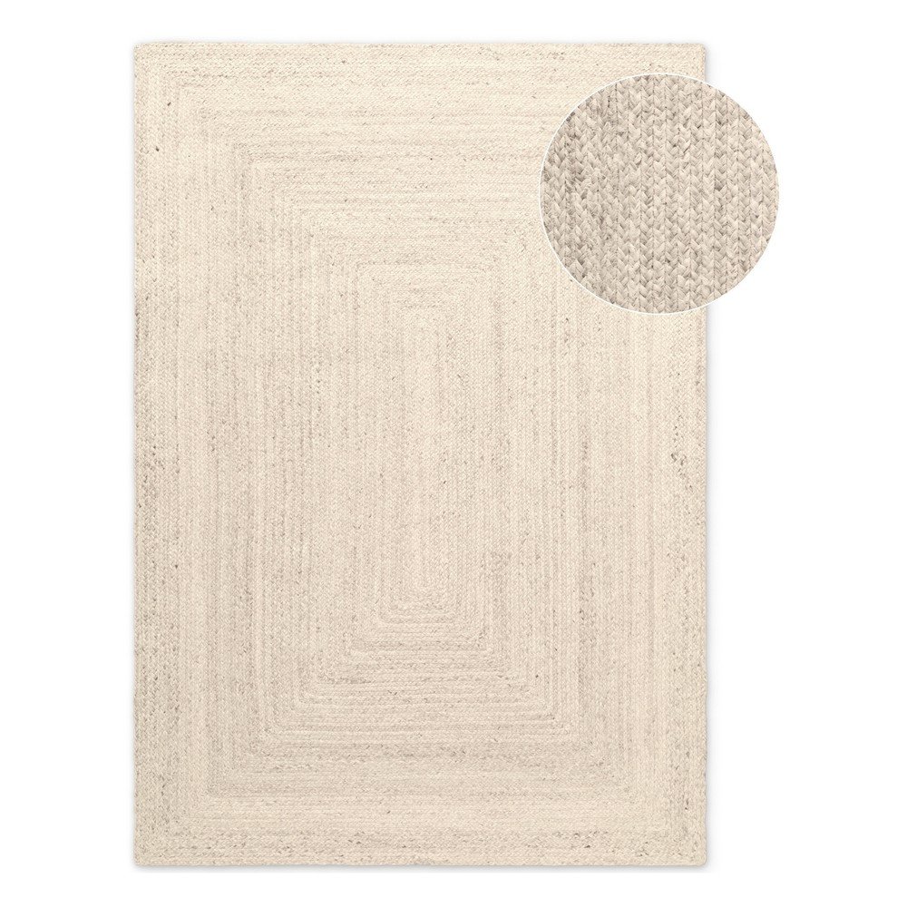 E-shop Krémovobiely obojstranný/ručne tkaný jutový koberec 120x180 cm Juno – Hanse Home