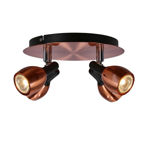 Stropné svietidlo v medenej farbe s kovovým tienidlom 35x35 cm Cross – Candellux Lighting-image-3