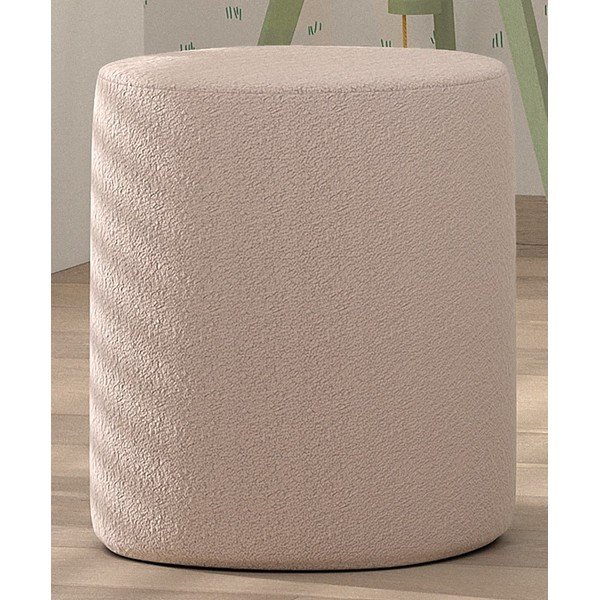 Svetloružový detský puf z textílie buklé MOON – Vipack-image-1