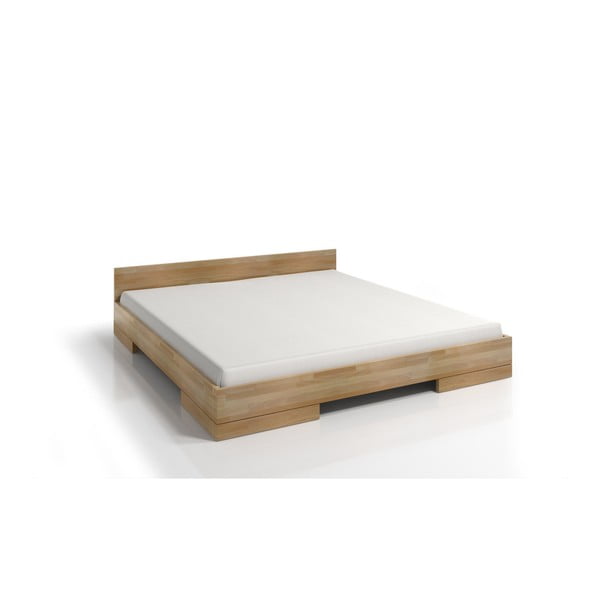 Dvojlôžková posteľ z bukového dreva 200x200 cm v prírodnej farbe Spectrum – Skandica