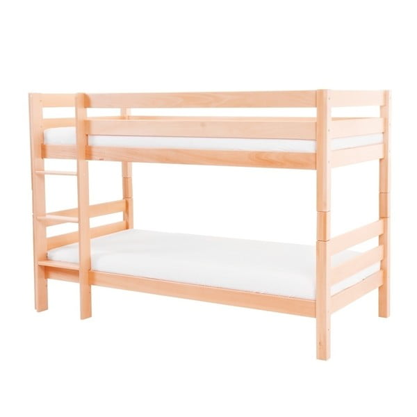 Detská poschodová posteľ z masívneho bukového dreva Mobi furniture Mark, 200 × 90 cm
