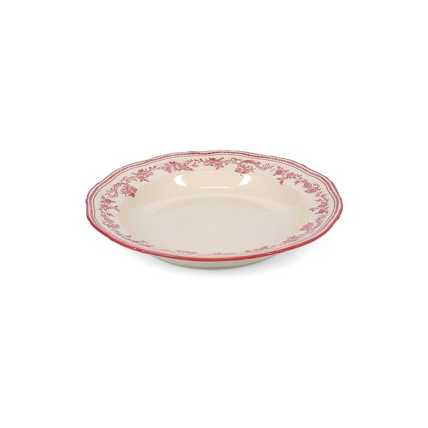 Vínovočervený/slonovinový hlboký  porcelánový tanier ø 23 cm Cyril – S|P Collection-image-4