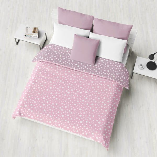 Ružovo-fialový ľahký prešívaný pléd na posteľ Cassie Puro, 200 × 220 cm