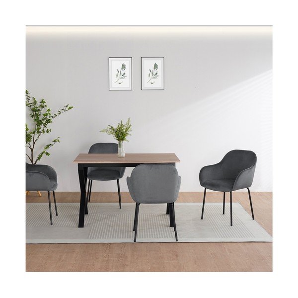 Jedálenský stôl s doskou v dubovom dekore 80x120 cm Ipswich – Støraa-image-2