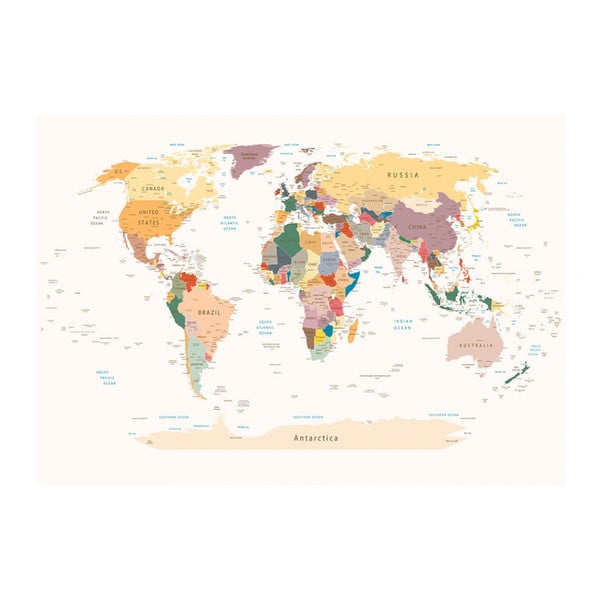 Veľkoformátová tapeta Bimago World Map, 300 × 210 cm