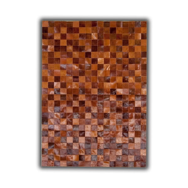 Koberec z pravej kože Brown Tones, 140x200 cm