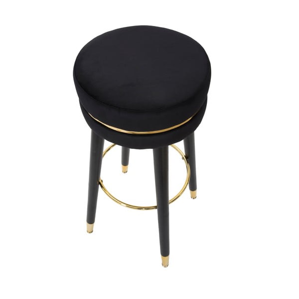 Čierna/v zlatej farbe čalúnená barová stolička (výška sedadla 74 cm) Paris – Mauro Ferretti-image-2