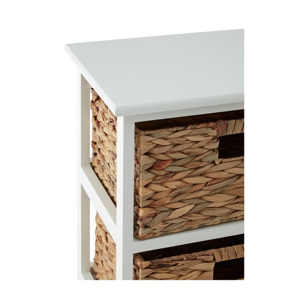 Biely/v prírodnej farbe kúpeľňový regál z masívu paulownie 41x70 cm Padstow – Premier Housewares-image-1