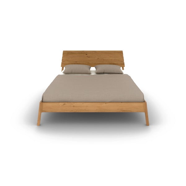 Dvojlôžková posteľ z dubového dreva v prírodnej farbe 140x200 cm Twig – The Beds-image-2