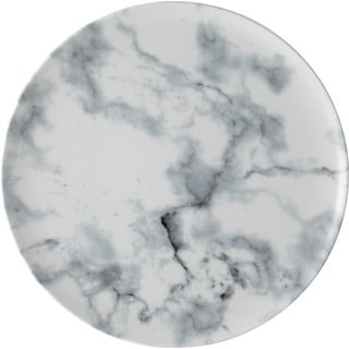Bielo-čierny porcelánový dezertný tanier Villeroy & Boch Marmory, ø 21 cm
