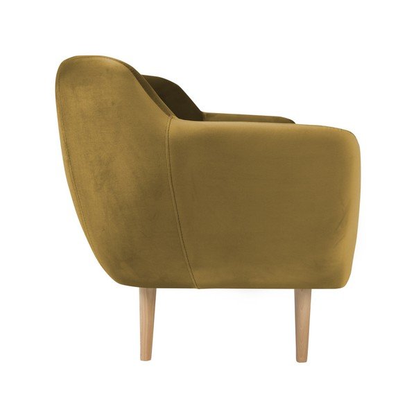 Horčicovožlté kreslo Mazzini Sofas Amelie-image-1
