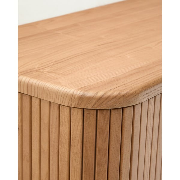 Závesná skrinka pod umývadlo v dekore jaseňa v prírodnej farbe 90x40 cm Mailen – Kave Home-image-4