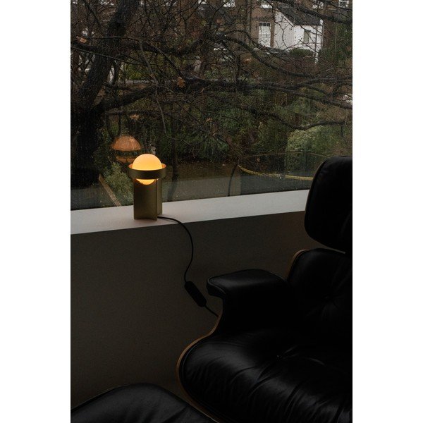 Stmievateľná stolová lampa v zlatej farbe so skleneným tienidlom (výška 22 cm) Loop – tala-image-4