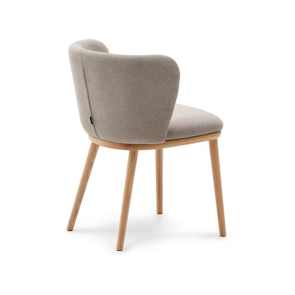 Svetlohnedé čalúnené jedálenské kreslo Ciselia – Kave Home-image-4