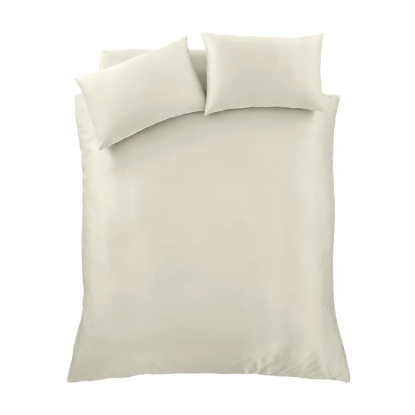 Béžové saténové obliečky na dvojlôžko 200x200 cm Silky Soft – Catherine Lansfield