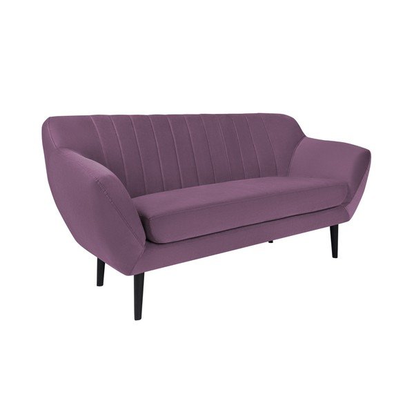 Fialová pohovka pre dvoch Mazzini Sofas Toscane, čierne nohy-image-1