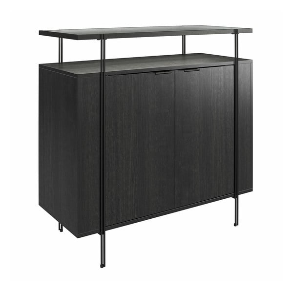 Čierna nízka komoda v dekore duba 90x90 cm Wainwright - Queer Eye-image-1