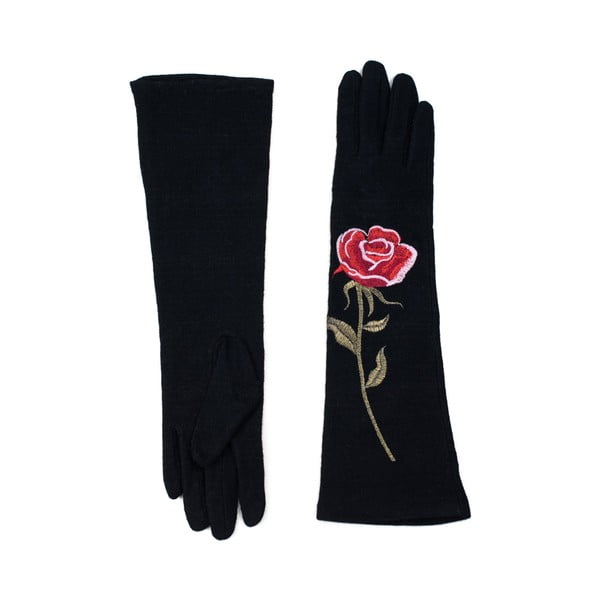 Čierne rukavice Rosemary Lungo