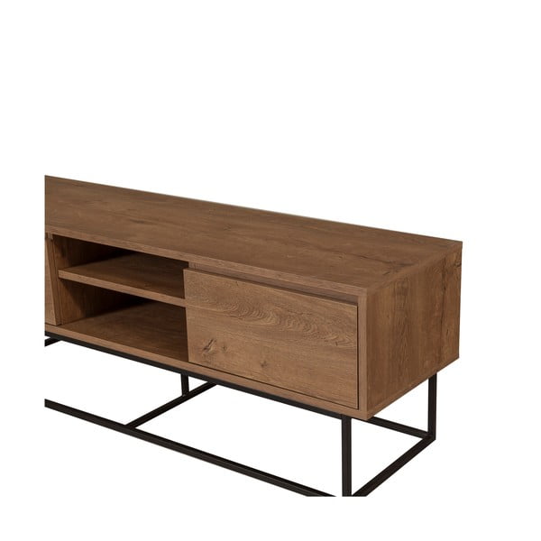 TV stolík v dekore orecha v prírodnej farbe 140x50 cm Rodez – Kalune Design-image-4