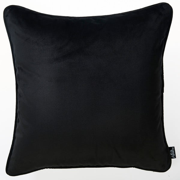 Čierna obliečka na vankúš Apolena Velvet, 45 × 45 cm