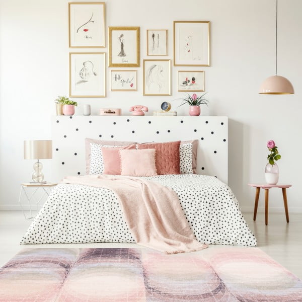 Svetloružový vlnený koberec 170x240 cm Kaola – Agnella-image-1