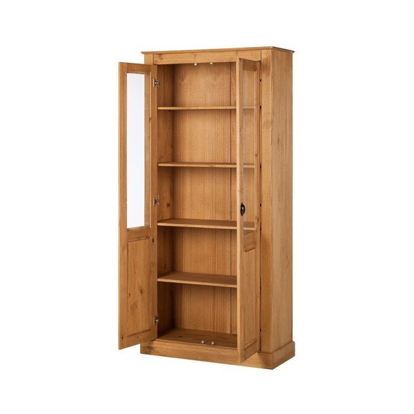 Prírodná dvojdverová vitrína z borovicového dreva Støraa Tommy-image-2