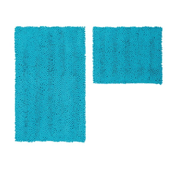 Sada 2 kúpeľňových predložiek Surface Turquoise
