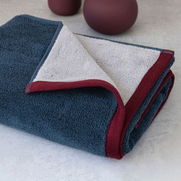 Tmavomodré/sivé froté uteráky v súprave 2 ks z Bio bavlny 40x55 cm Soft – Mette Ditmer Denmark-image-1