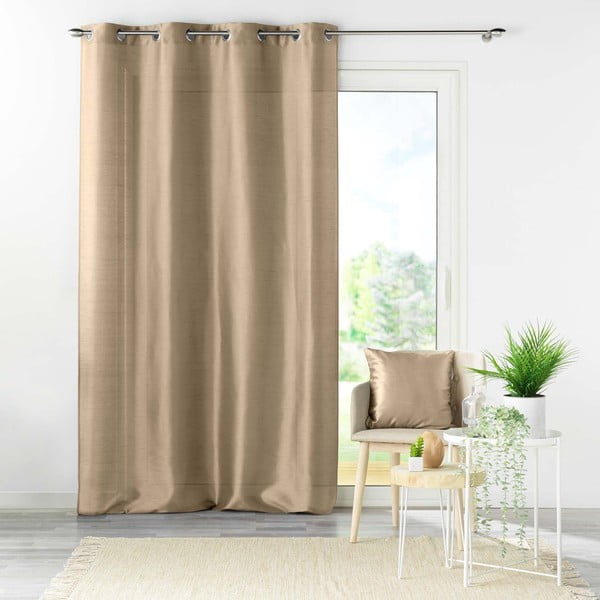 Béžový saténový záves 140x240 cm Shana – douceur d'intérieur-image-3