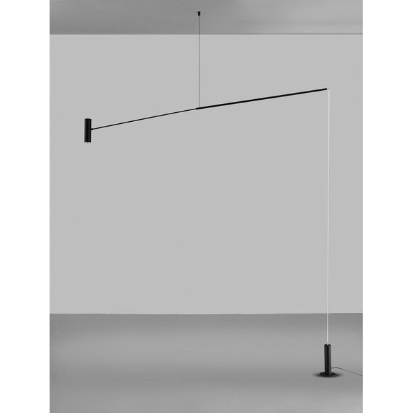 Matne čierna kovová LED stojacia lampa (výška  250 cm) Voice – Nova Luce-image-3